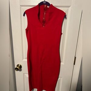 Red bodycon dress